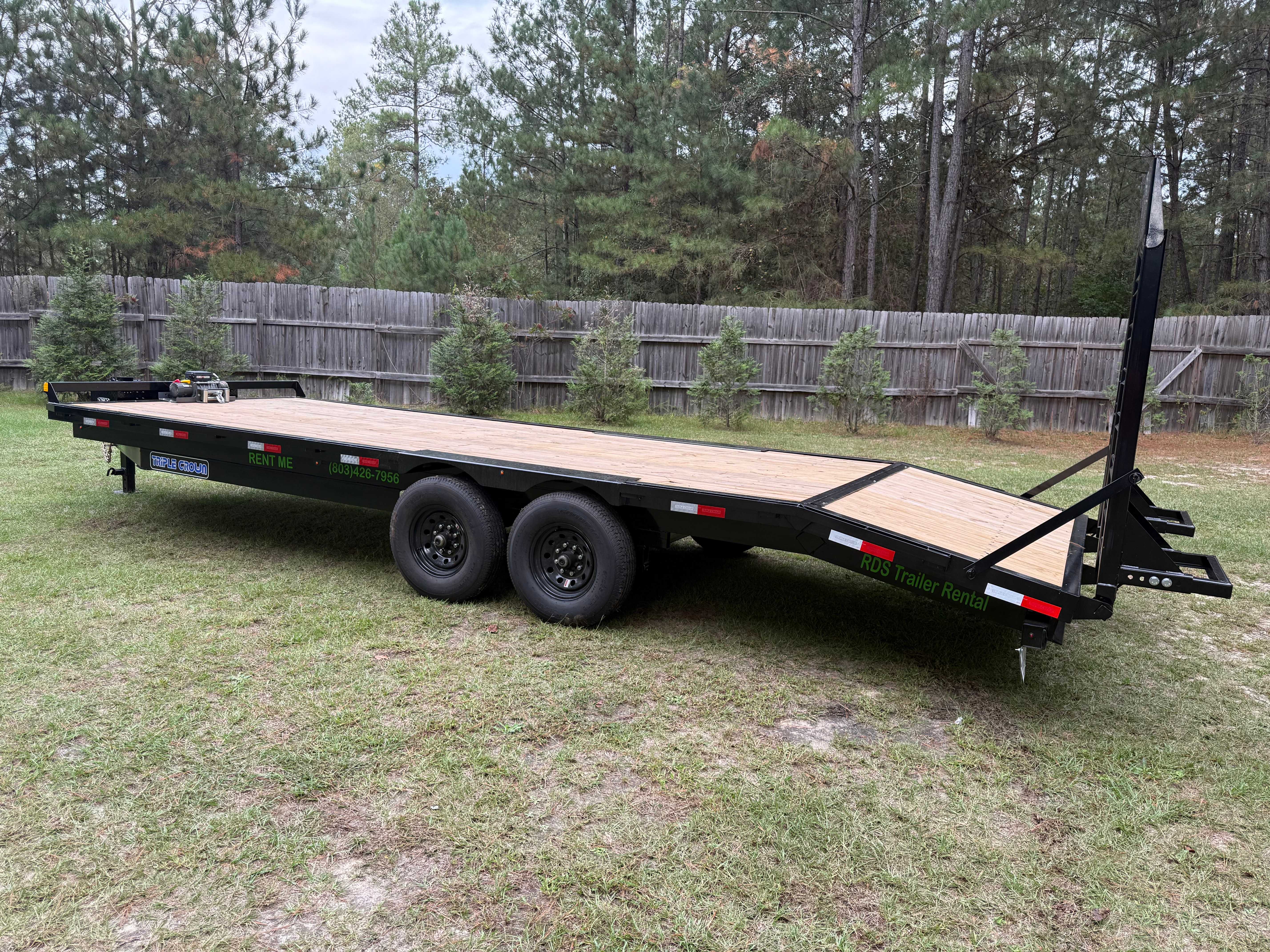 8.5x24 Deckover Equipment Trailer rental view 3