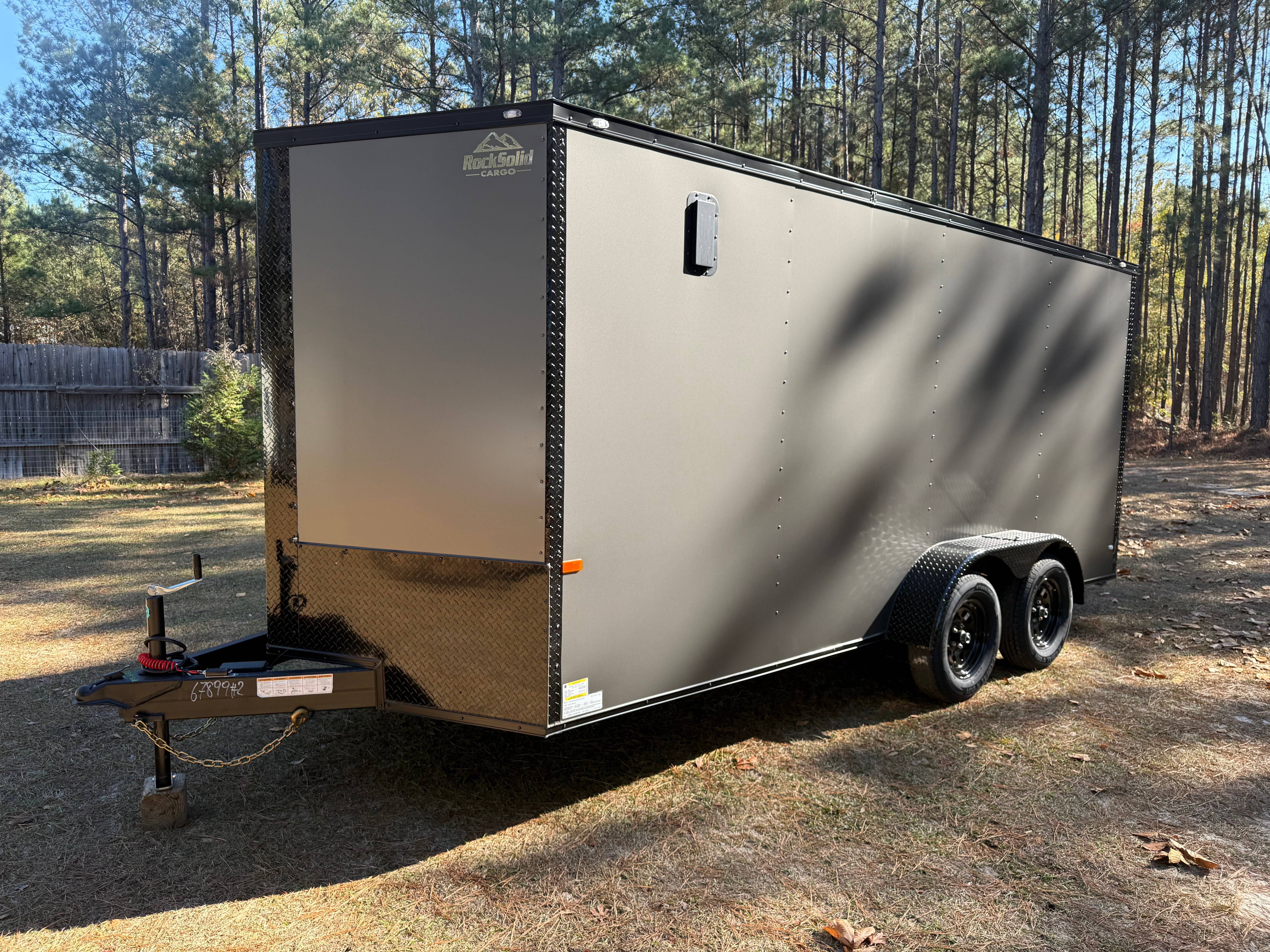 7x16 Rock Solid Enclosed Cargo Trailer rental view 2